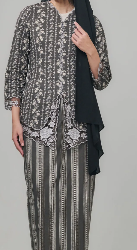 TEJA Kebaya Women - Ash Black